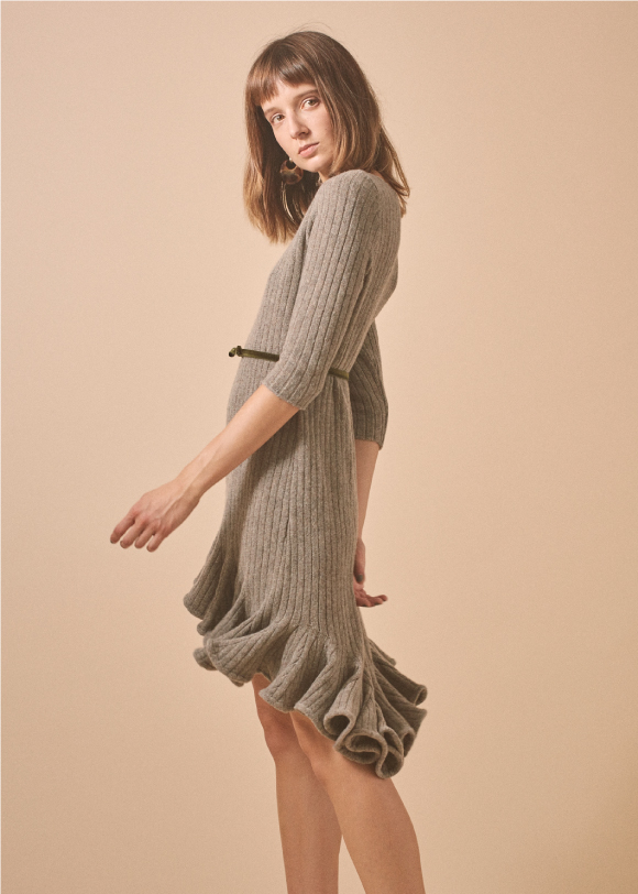 Frill Knit Dress