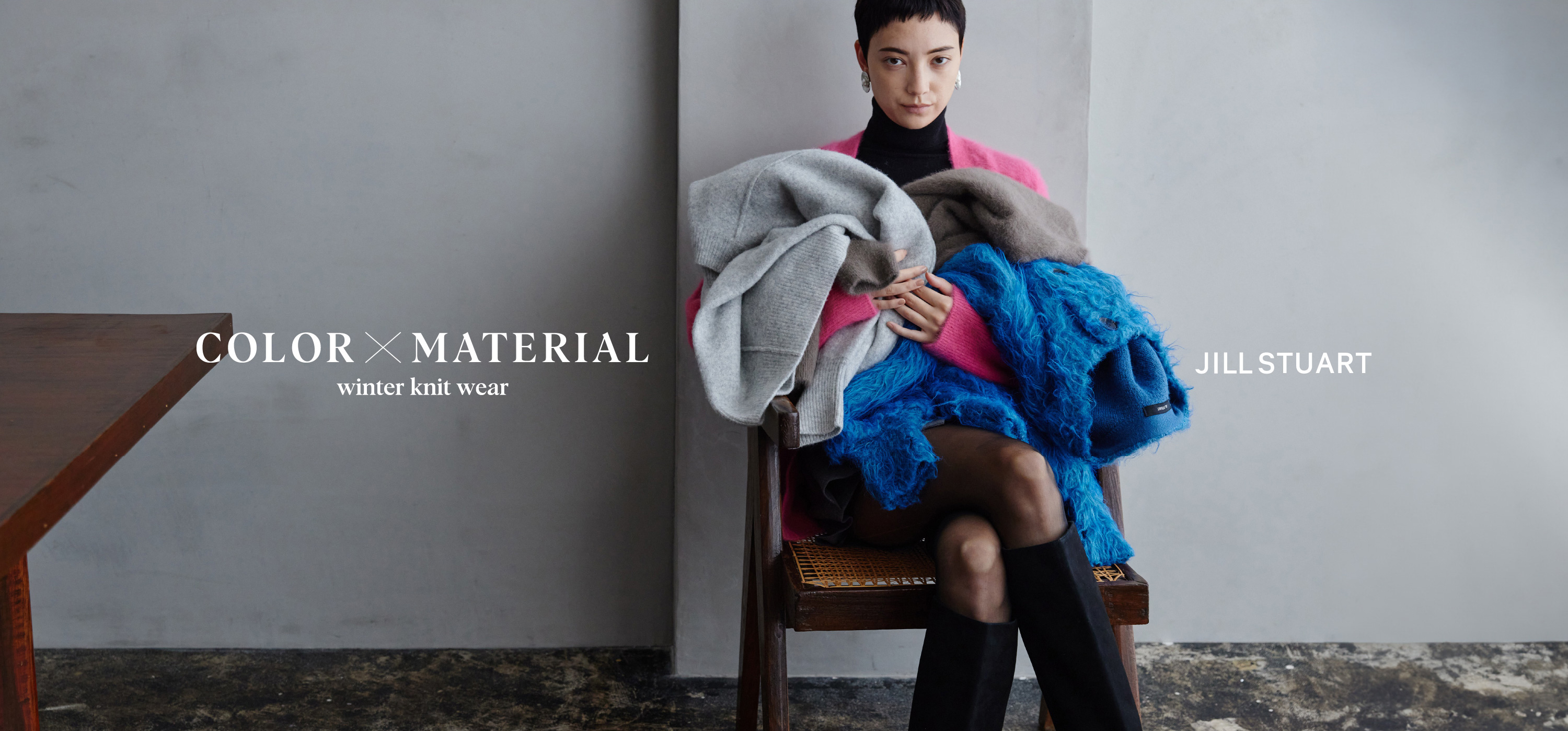 COLOR ✕ MATERIAL winter knit wear